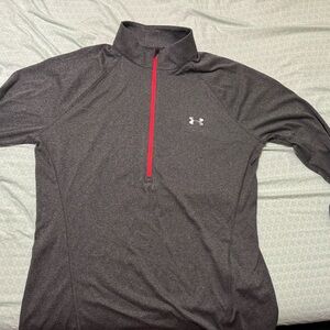 Under Armour Gray Pullover with Hot Pink Zipper